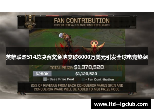 英雄联盟S14总决赛奖金池突破6000万美元引发全球电竞热潮